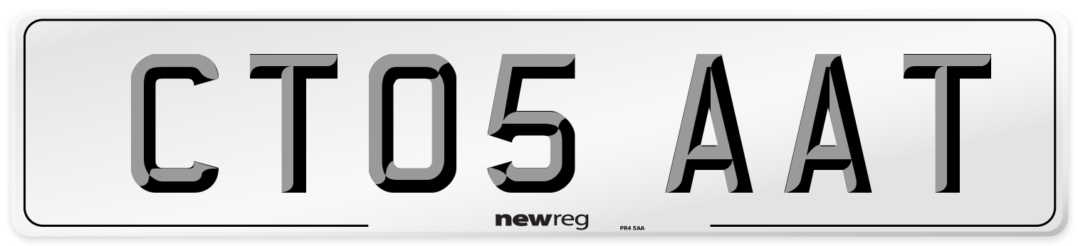 CT05 AAT Number Plate from New Reg